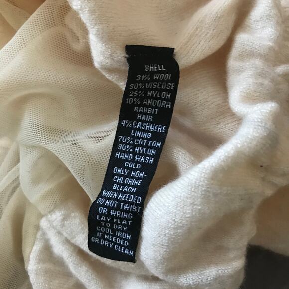 Anthropologie Knitted + Knotted Lace Tulle Pale Noon Button Cardigan Sweater M - Picture 7 of 8